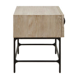 Lunar Wooden Side Table Black / Woodtone - Light Brown by Uttermost - View 5