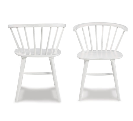 Alwynn White and Natural Wood 7-piece Dining Set, Dining Table with 6 Stylish Windsor Chairs - sold by Home Elegance USA