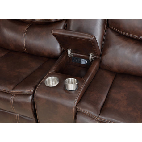 McLean Dark Brown Power Reclining Sectional Sofa - sold by Home Elegance USA
