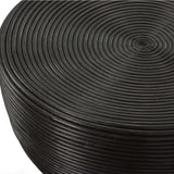 Bongo Black Rattan Side Table by Uttermost - View 5