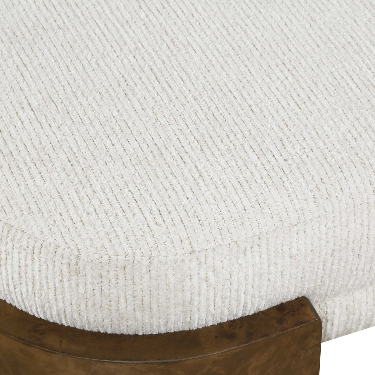 Thorian Bench Brown / Off-White - White / Dark Brown by Uttermost - View 7