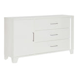 Kerren 1678W-5 Dresser with LED Lighting by Homelegance | White High Gloss Finish - sold by Home Elegance USA