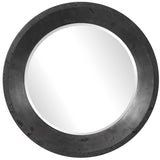 Frazier Round Industrial Mirror - Black by Uttermost - View 1