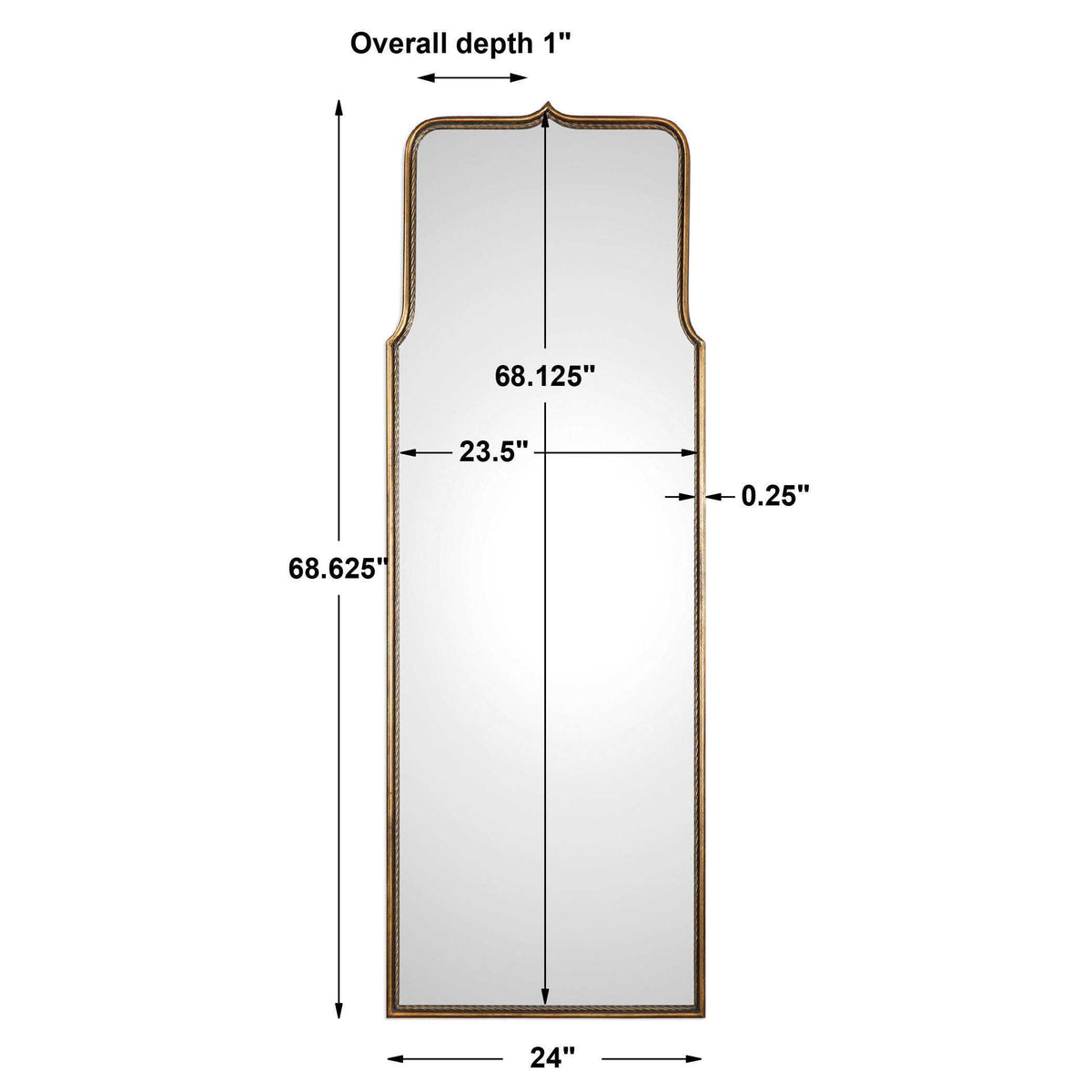 Adelasia Mirror - Gold by Uttermost - View 5