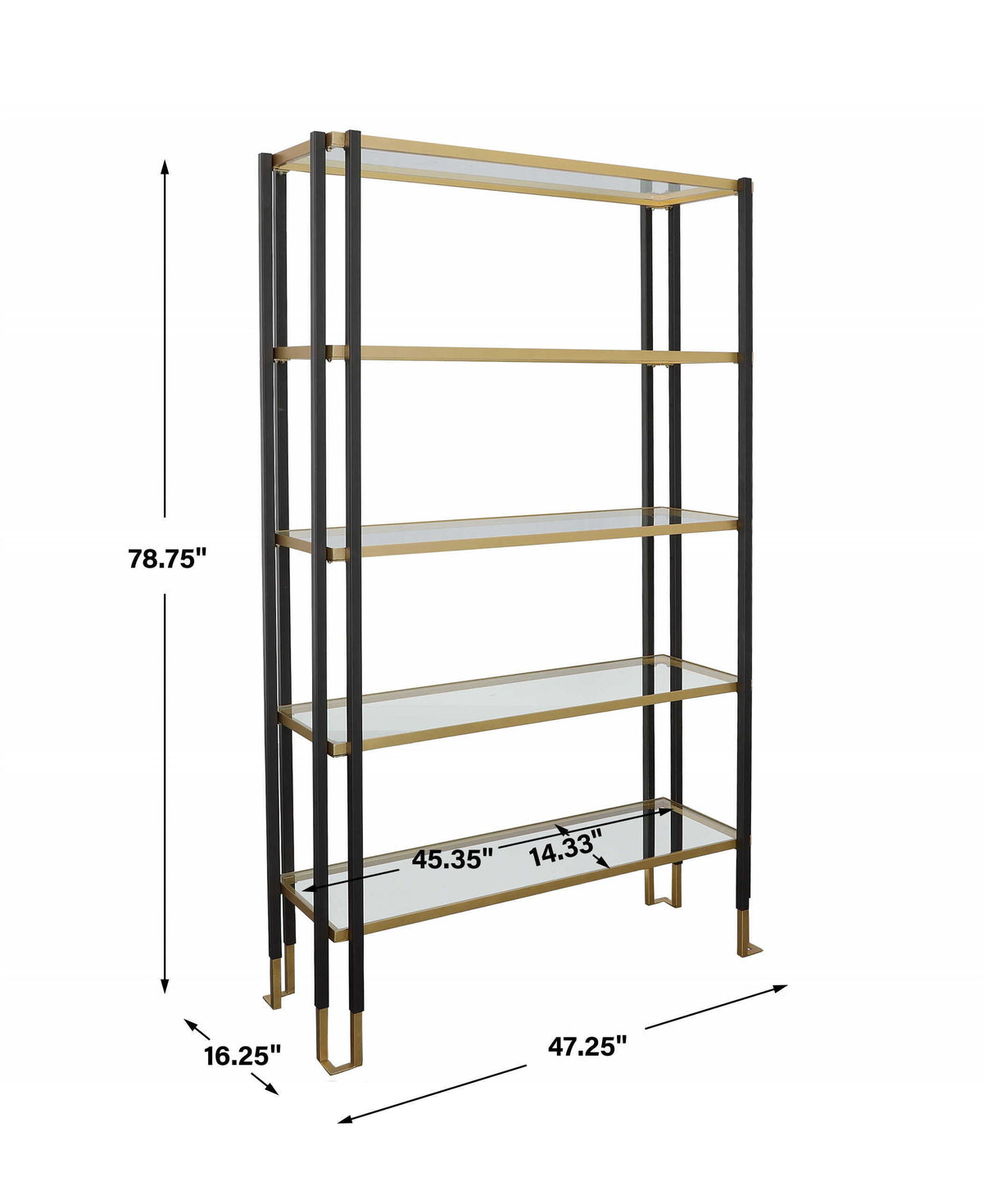 Kentmore Modern Etagere - Black / Yellow by Uttermost - View 6