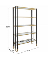 Kentmore Modern Etagere - Black / Yellow by Uttermost - View 6