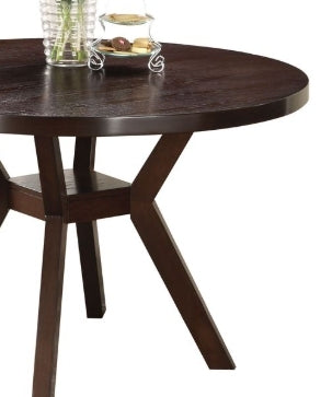 Drake Gray Fabric & Espresso Finish 5PCs Dining Room Set - sold by Home Elegance USA