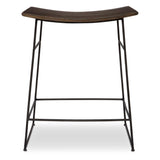 Thura Counter Stool Walnut - Dark Brown by Uttermost - View 1