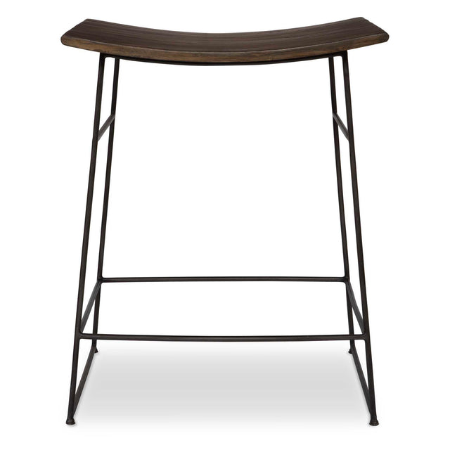 Thura Counter Stool Walnut - Dark Brown by Uttermost - View 1