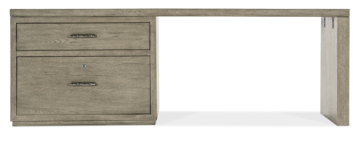 Linville Falls 84" Desk With Lateral File Cabinet - Gray by Hooker Furniture - View 5