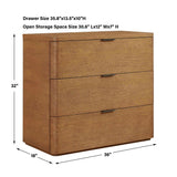 Duluth Oak 3 Drawer Chest Woodtone - Light Brown by Uttermost - View 3