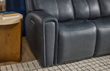 Warren Power Reclining Sofa With Console, Power Headrest & Lumbar - Black | Flexsteel