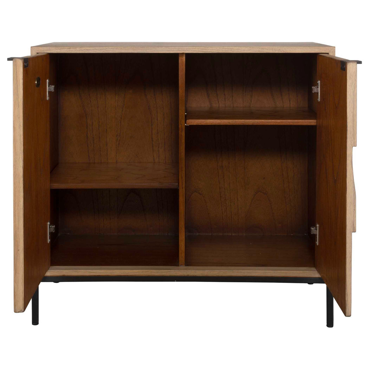 Lorenzo Geometric 2 Door Cabinet - Light Brown by Uttermost - View 6