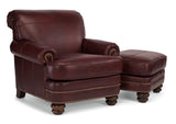 Bay Bridge Leather Chair With Nailhead Trim | Flexsteel