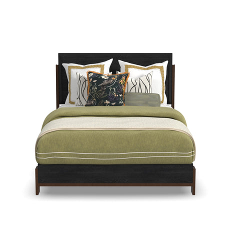 Waterfall Queen Panel Bed - Deep Ebony | Flexsteel