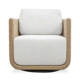 Santorini Outdoor Swivel Lounge Chair - Light Brown / White by Uttermost - View 1