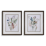 Delicate Flowers Framed Prints (Set of 2) - Green by Uttermost - View 1