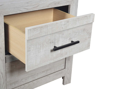 King 4PC Modern Style Storage Bedroom Set Made with Wood in Natural - sold by Home Elegance USA