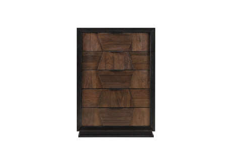 Houston Traditional Style King 5 Piece Bedroom Set in Walnut - sold by Home Elegance USA