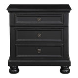 Laurelin Night Stand, Hidden Drawer In Black 1714Bk-4 | Homelegance - Home Elegance USA