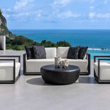 Remsen Outdoor Sofa Black / Oyster - Black / White by Uttermost - View 4