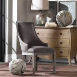 Ermanno Teak Balls (Set of 2) - Light Gray by Uttermost - View 3