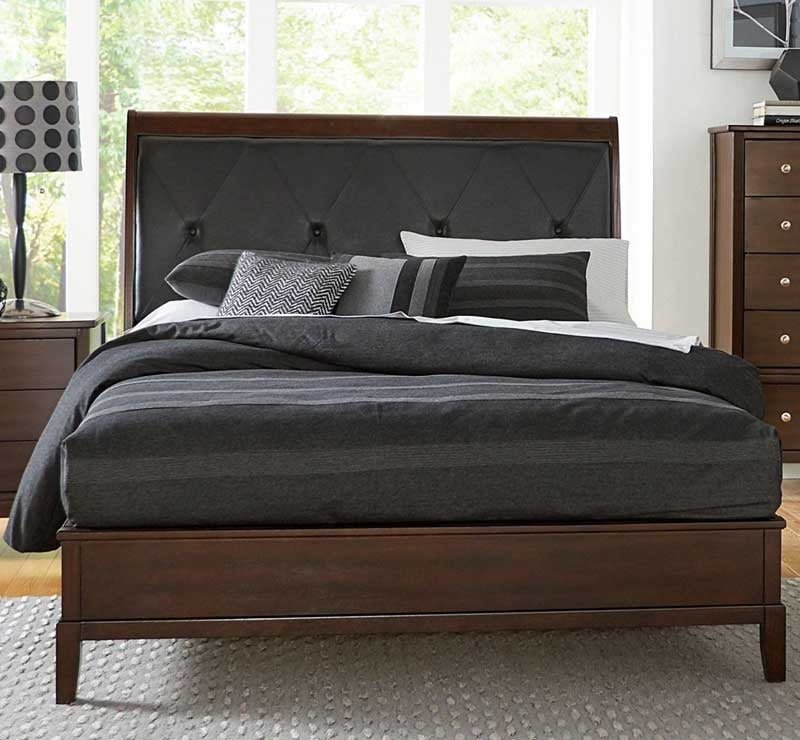 Cotterill Cherry Queen Panel Bed 1730 - 1 | Homelegance - 1730 - 1 - Home Elegance USA - 2