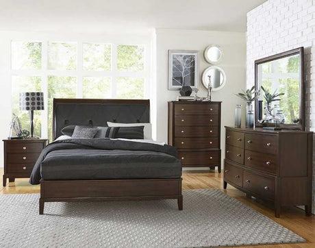 Cotterill Cherry 5 Piece Queen Panel Bedroom Set 1730 - 1 - 9 | Homelegance - 1730 - 1 - 9 - Home Elegance USA - 1