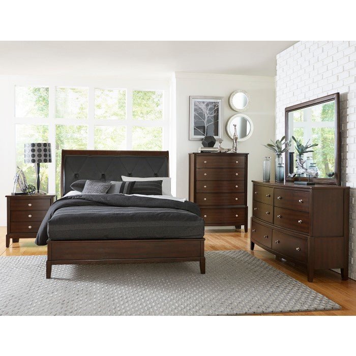 Cotterill Cherry Queen Panel Bed 1730 - 1 | Homelegance - 1730 - 1 - Home Elegance USA - 4