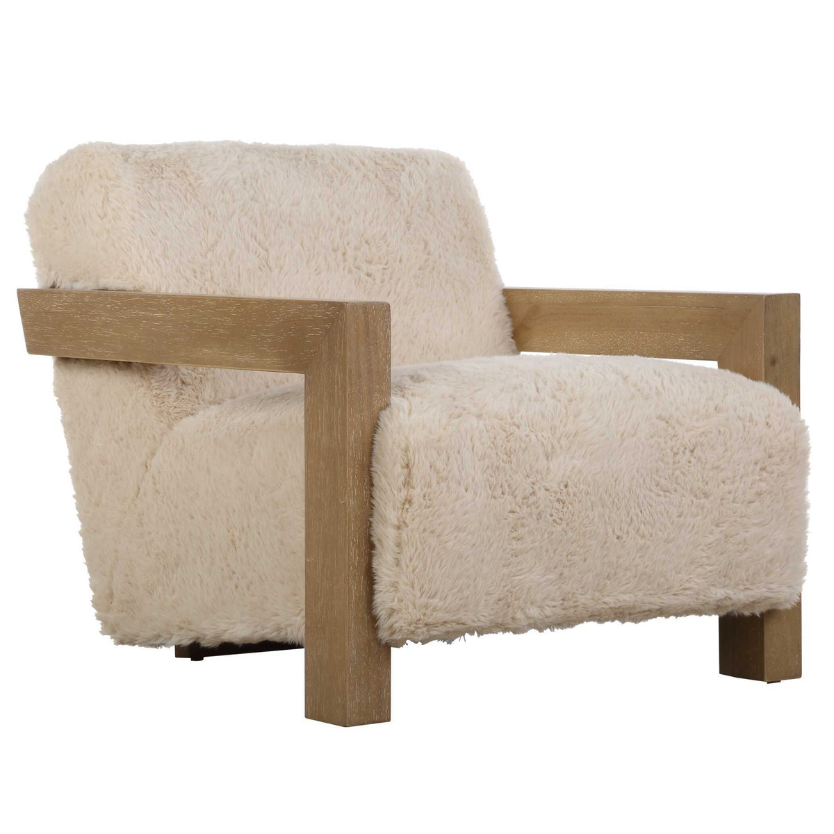 Jackson Sheepskin Accent Chair - Light Brown by Uttermost - View 4