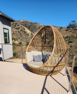 Renava Cocoon - Outdoor Beige + Wicker Lounge Bed | VIG