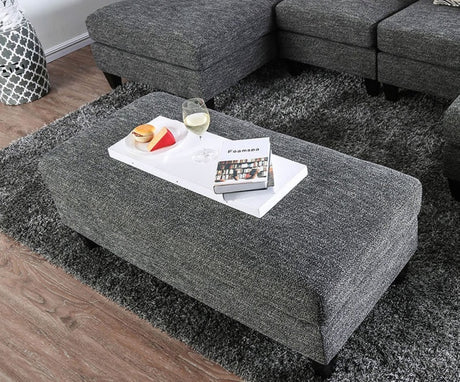 Gray Chenille 5pc Sectional Set Living Room Furniture Pillows Armless Chair Ottoman Chaise Plush Couch Sectionals - sold by Home Elegance USA