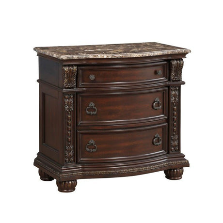 Cavalier Dark Cherry 3 Piece Eastern King Sleigh Bedroom Set 1757K-1Ek-3 | Homelegance