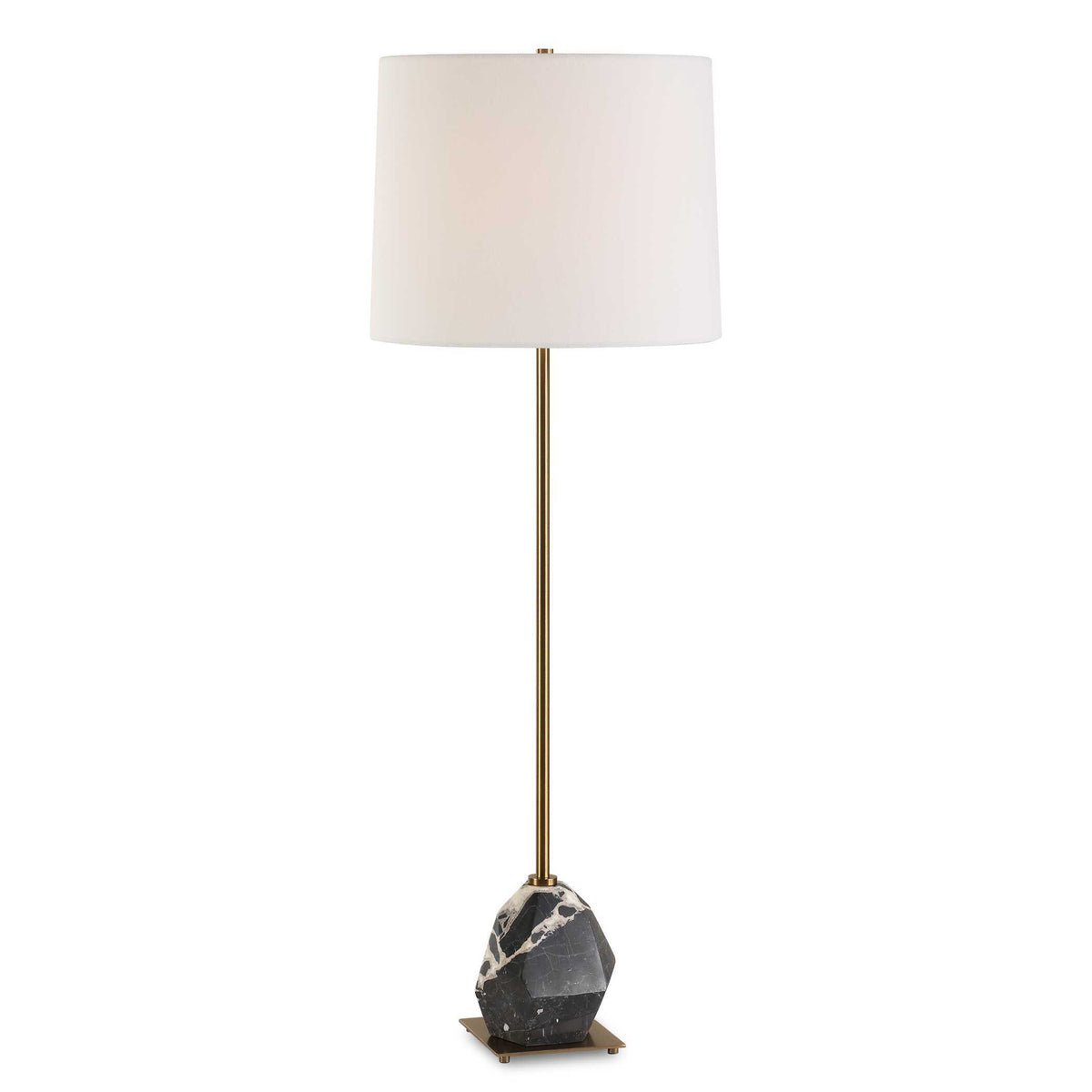 Rowland Panda Marble Buffet Lamp Black / Brass - Black / Gold by Uttermost - View 1