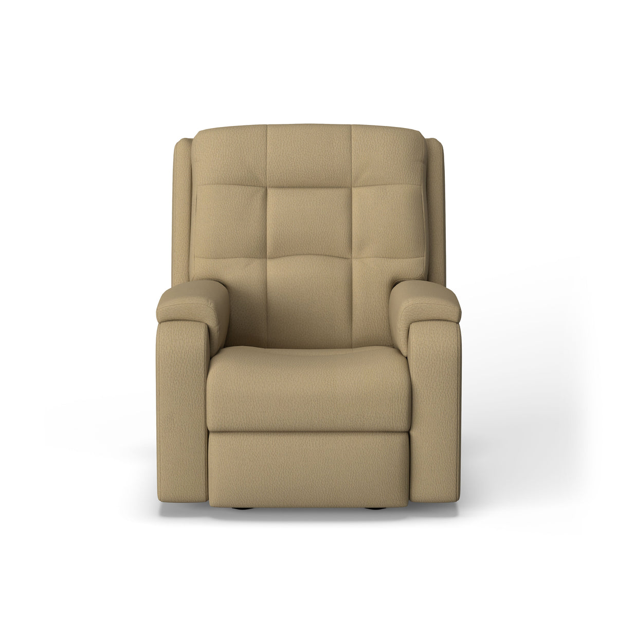 Arlo Transitional Leather Power Rocking Recliner, Power Headrest | Flexsteel