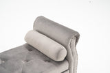 52" Bed Bench Grey Velvet - Home Elegance USA