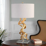 Twisted Vines Table Lamp - Gold / White by Uttermost - View 2