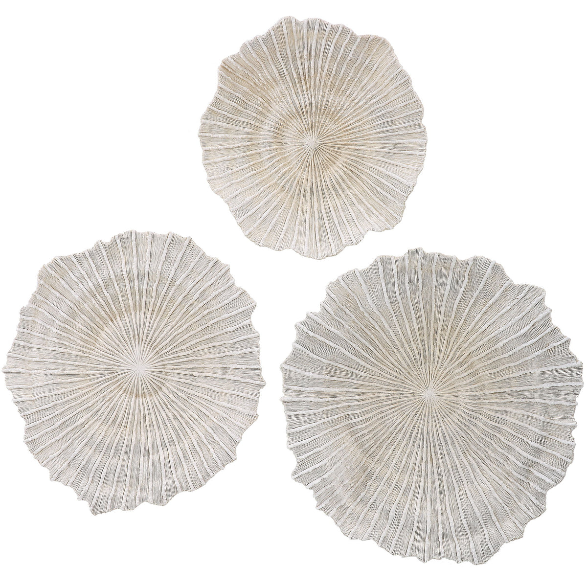 Ocean Gems Wall Decor (Set of 3) Ivory - Beige by Uttermost - View 4
