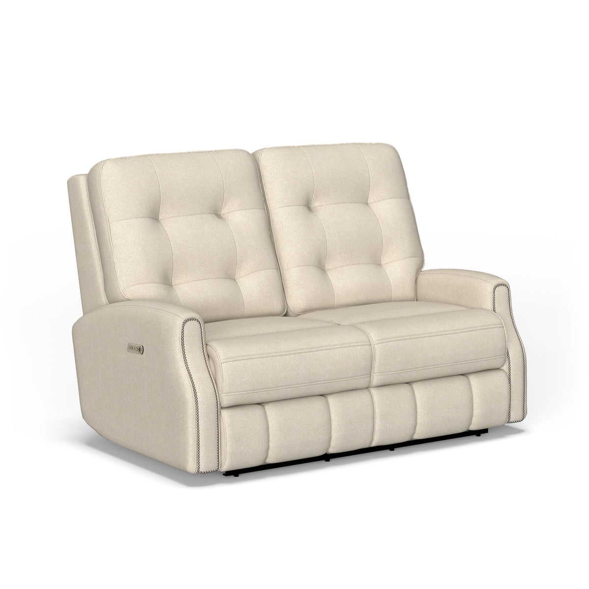 Devon Transitional Fabric Power Reclining Loveseat With Power Headrests | Flexsteel