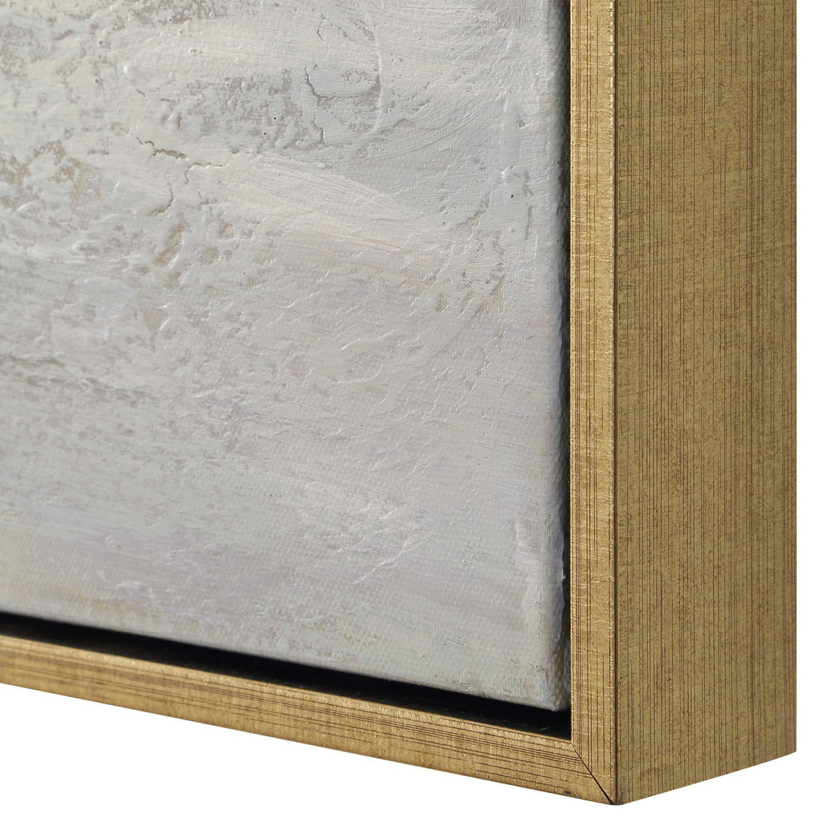 Say When Hand Painted Canvas Black / Blue / Brown / Gold / Gray / White - Blue / Gray by Uttermost - View 6