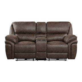 Plush Modern Design Living Room Power Reclining Loveseat Brown Microfiber Upholstery USB port Solid Wood Frame Furniture 1pc