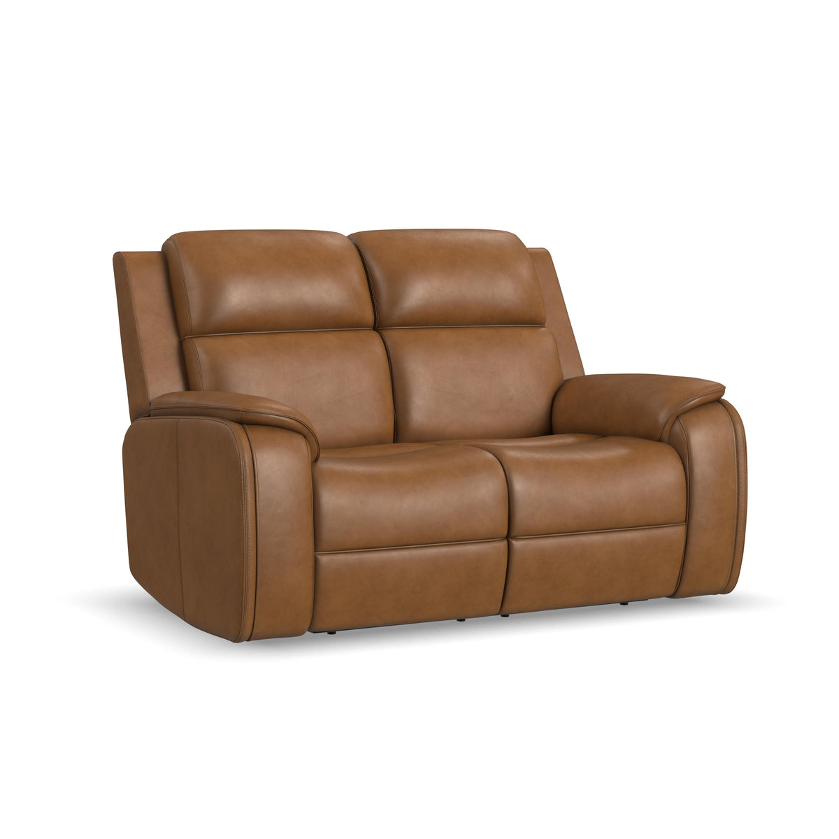 Ziggy Power Reclining Loveseat With Power Headrest, Lumbar, Heat & Massage - Camel | Flexsteel