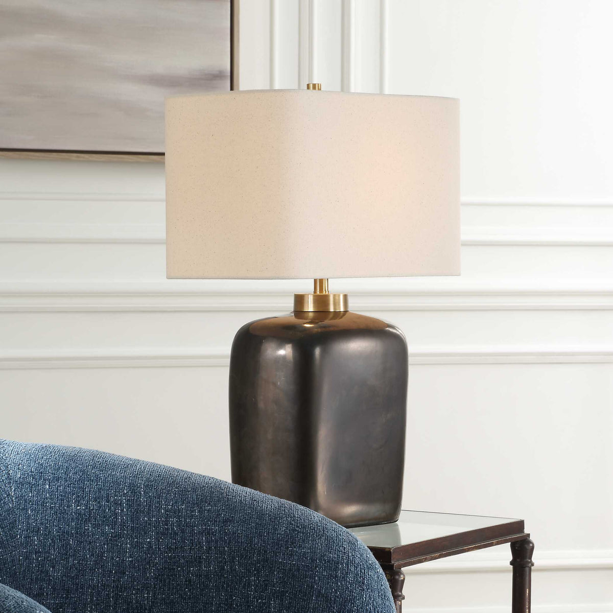 Quentin Table Lamp Dark Bronze - Bronze / White by Uttermost - View 2