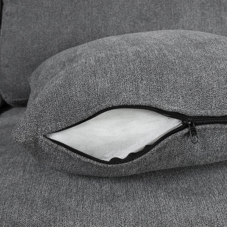 Modern Grey U-Shaped Sectional Sofa Bed with USB Ports, Storage Chaise & Pillows, Chenille Fabric, 109' - sold by Home Elegance USA