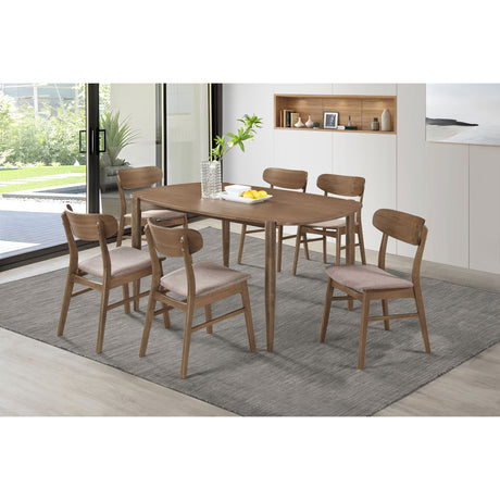 Whisten Walnut 7-piece Solid Wood Dining Set - sold by Home Elegance USA
