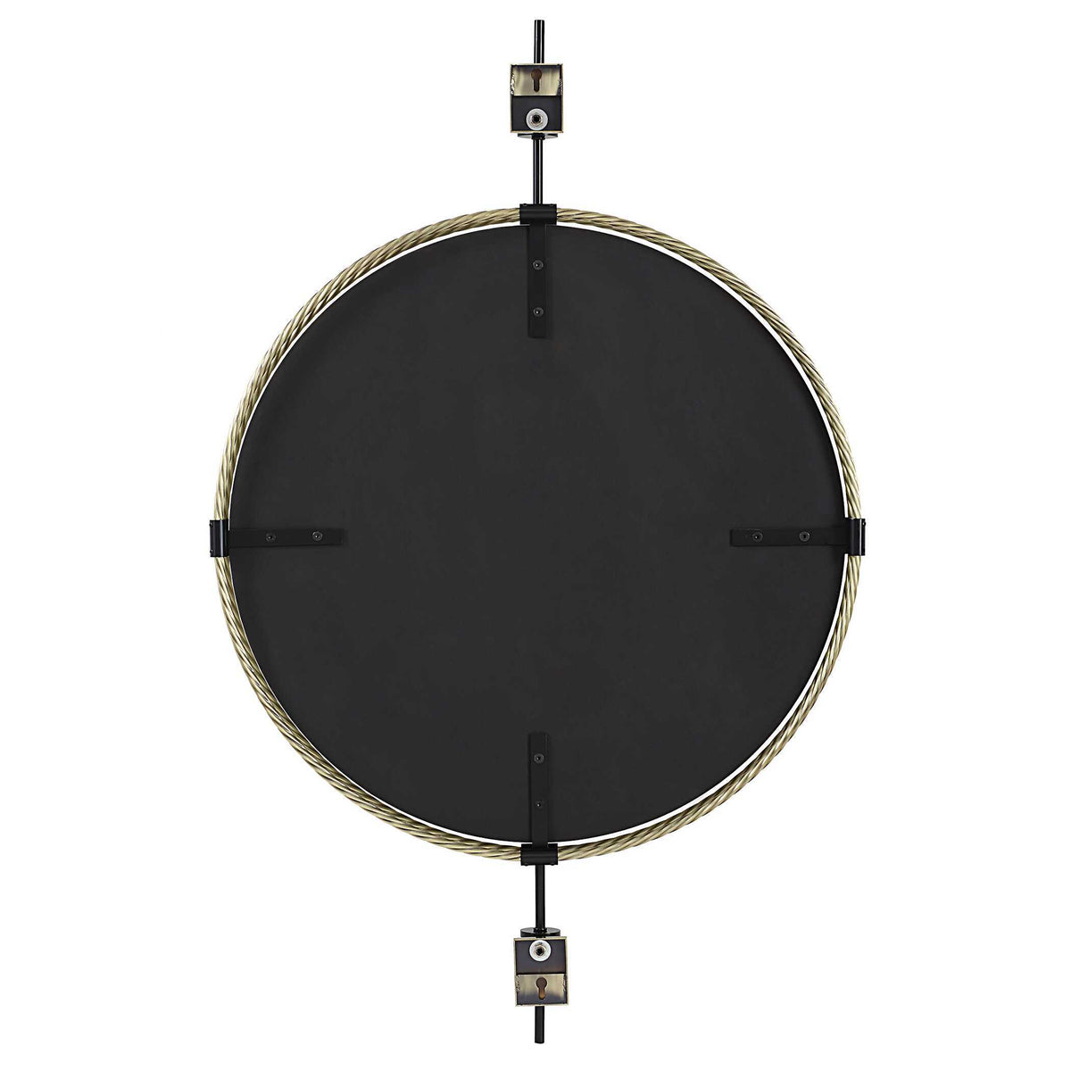 Guardrail Round Mirror - Gold by Uttermost - View 7