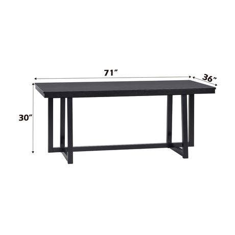 Kini Black Finish 7PCs Dining Room Set - sold by Home Elegance USA