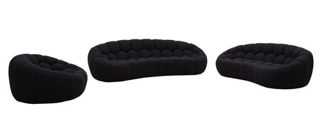 Divani Casa Yolonda - Modern Curved Black Fabric Sofa Set | VIG - Home Elegance USA