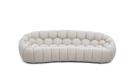 Divani Casa Yolonda - Modern Curved Beige Fabric Sofa Set - sold by Home Elegance USA