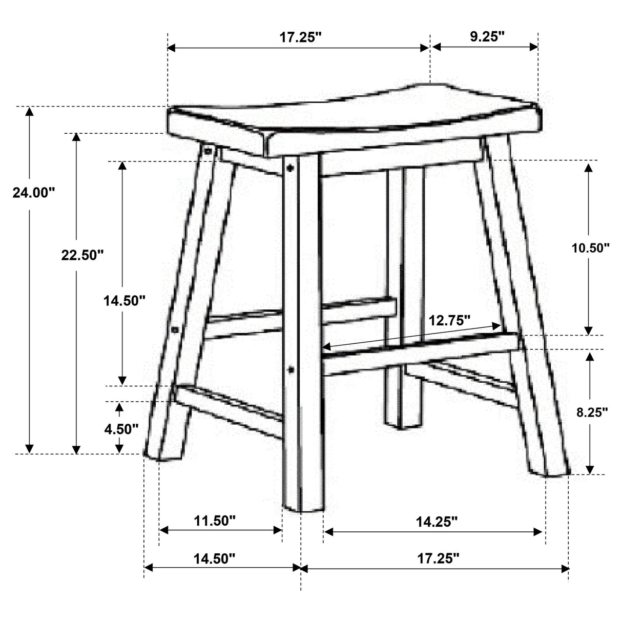 Counter Stool - Durant Wooden Counter Height Stools Black (Set of 2)